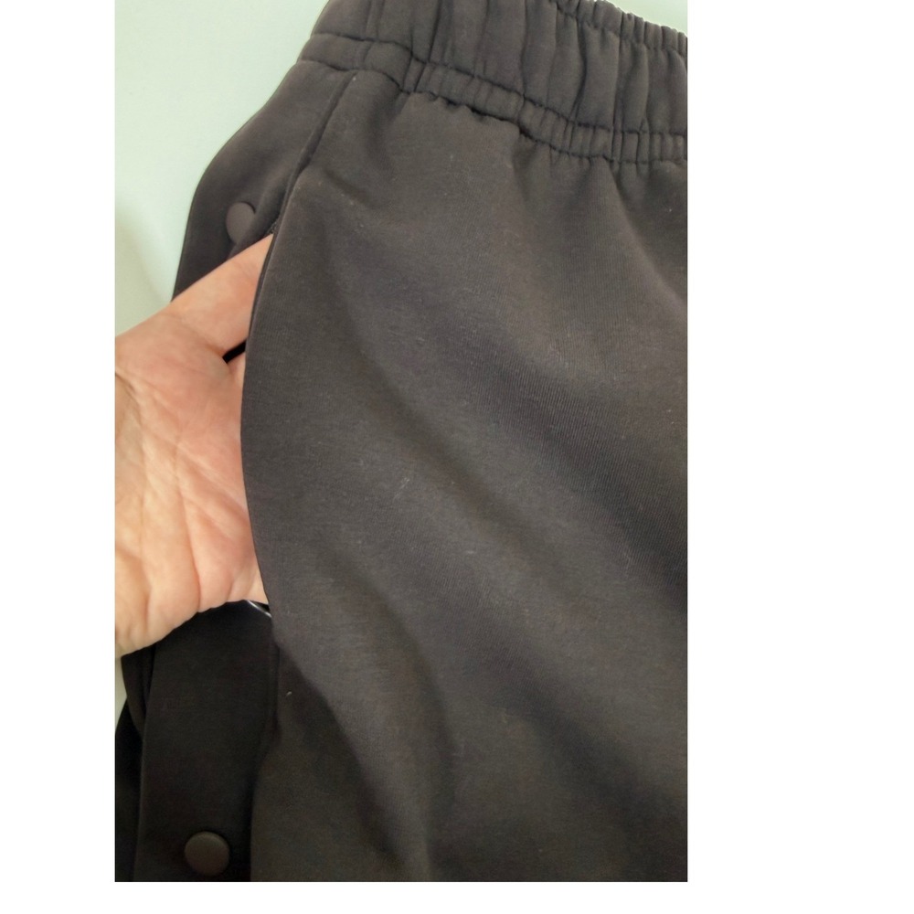 NikeSKIMS Matte Tricot Pants Women's Small Side Snap Wide Leg Dark Roast New - Picture 10 of 11